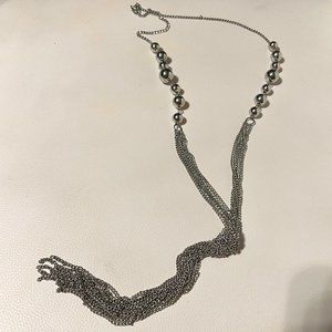 Silver Beaded Chainmaille Necklace